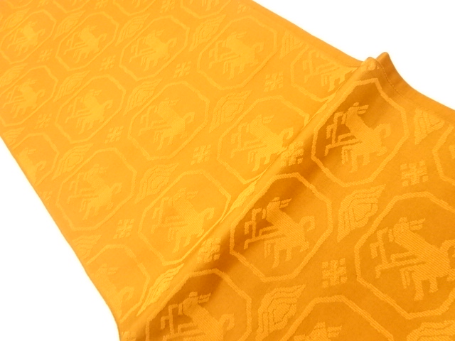 抽象動物模様織出し袋帯